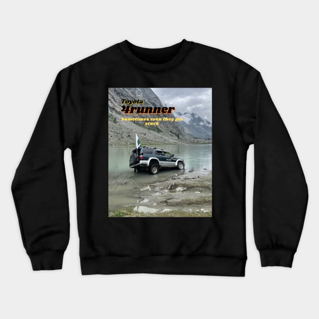 off-roading Toyota stuck in nature Crewneck Sweatshirt by ASAQ's store